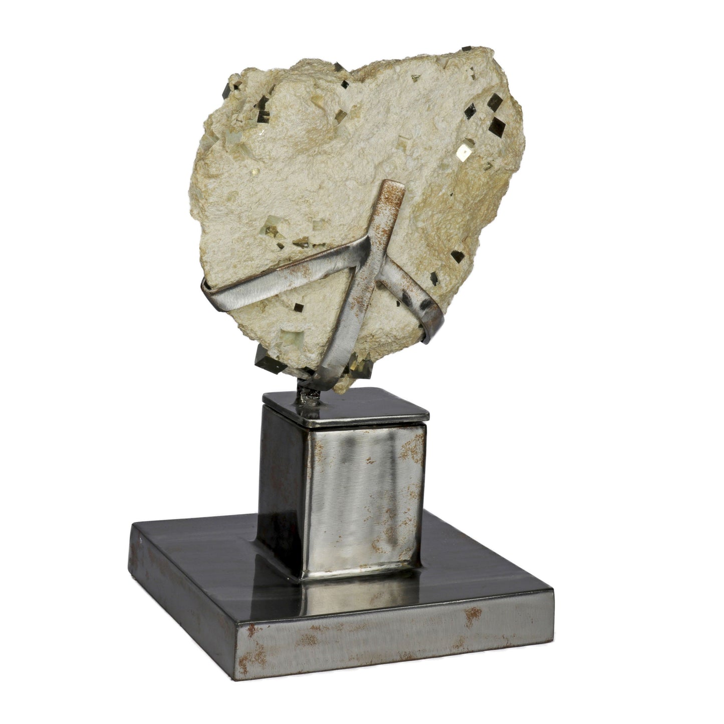 Spanish Cubic Pyrite on Rotating Stand - Fools Gold Crystal – Minerals & Crystals
