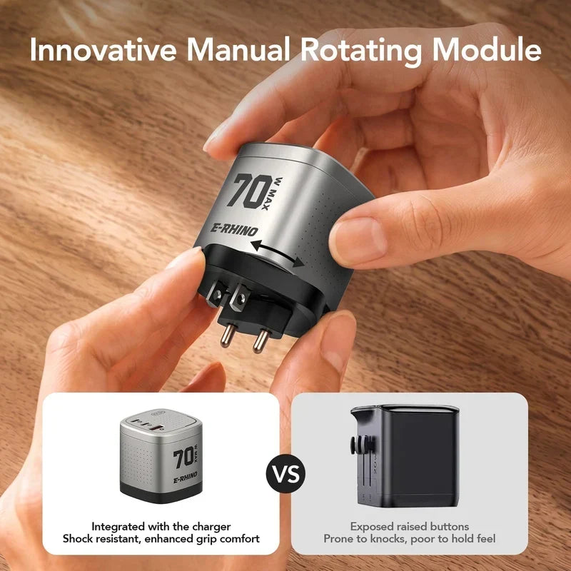 Universal Travel Charger | 70W GaN Fast Charging –