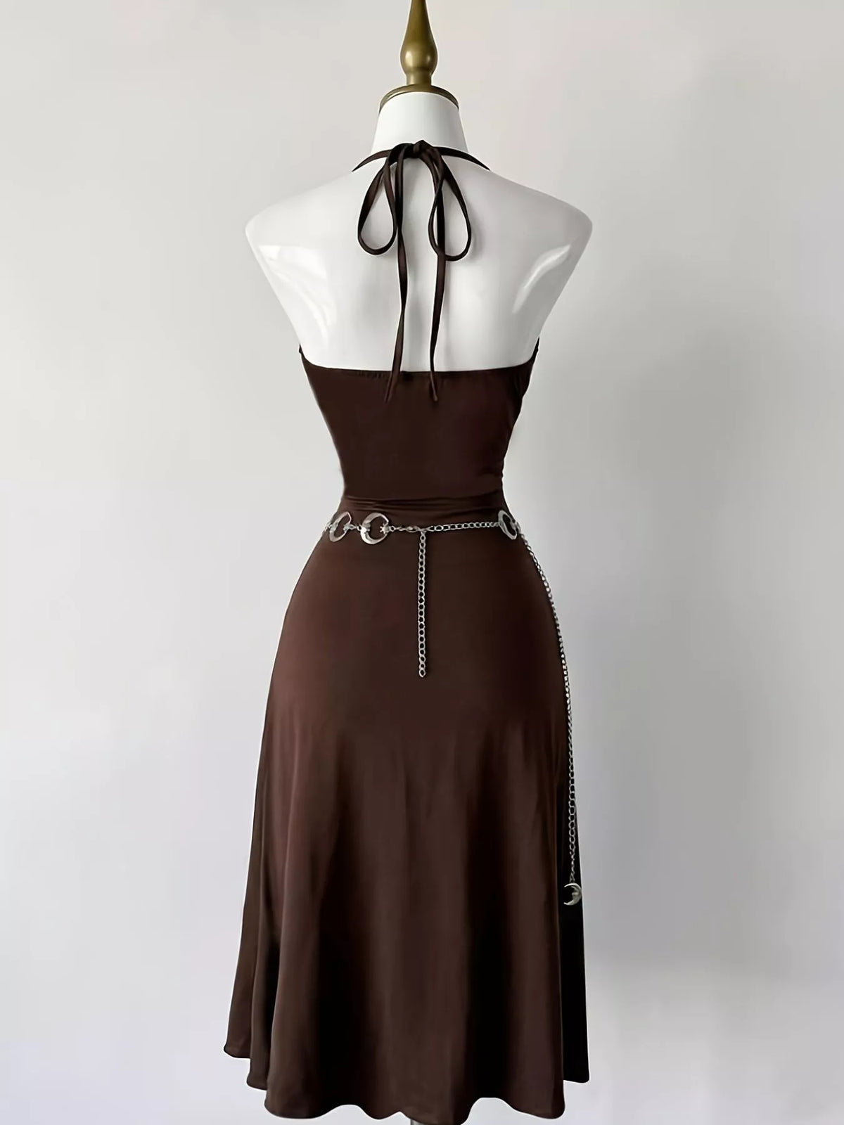 Sun-Embroidered Halter Dress | Halloween Outfit