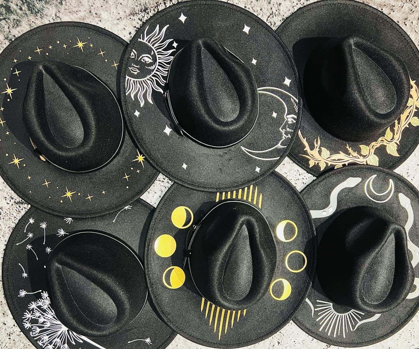 Vegan Felt Hat - XL Brim - Western Snakes