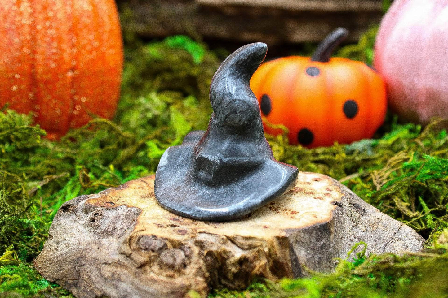 Black Jade Witch's Hat - 3" Tall