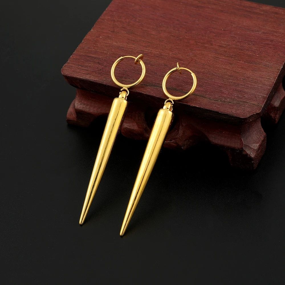 GOLD CONE EARRINGS (PAIR)