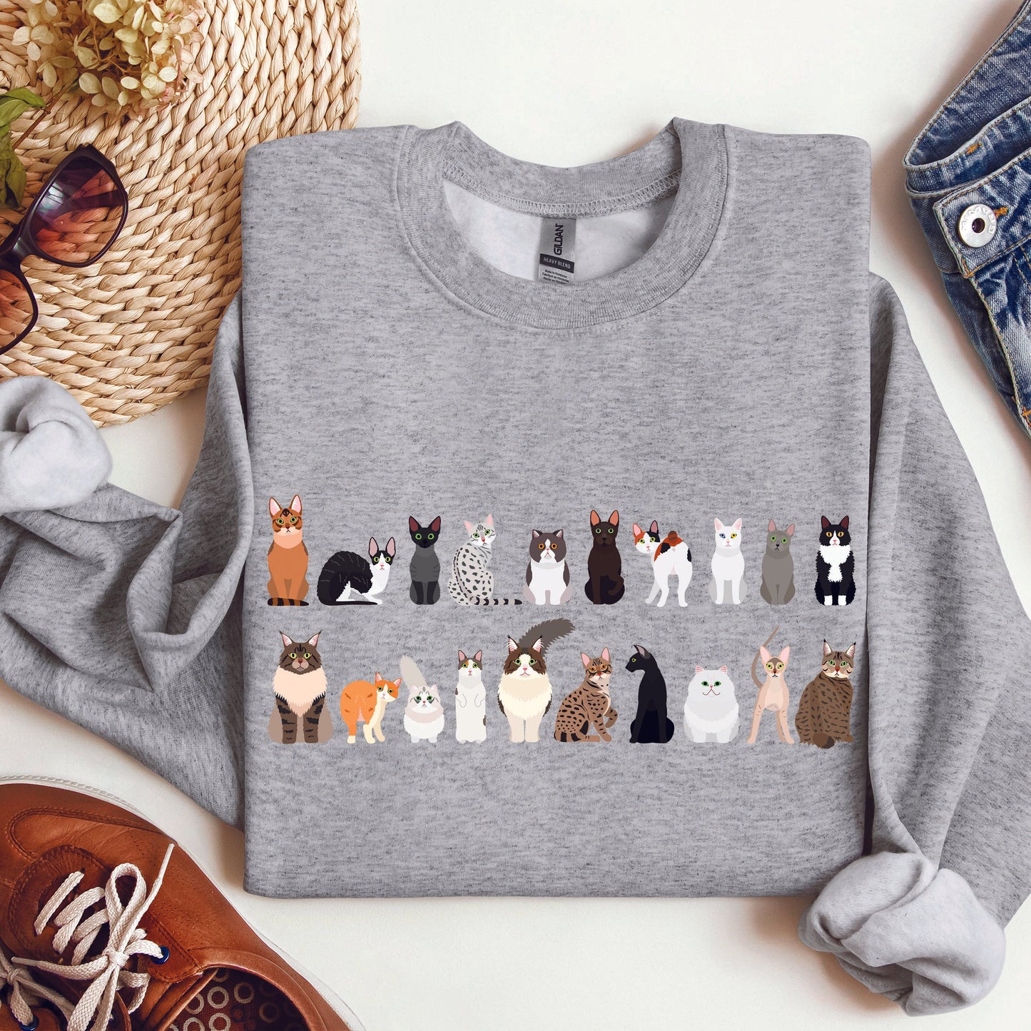 Cat Lover Sweatshirt – Cozy Unisex Pullover for Pet Lovers