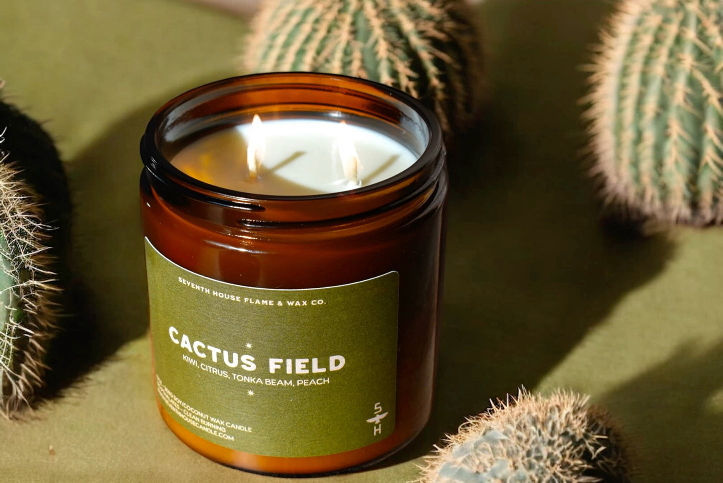 Cactus Field Candle | Green Kiwi Citrus Fresh Scented Candle