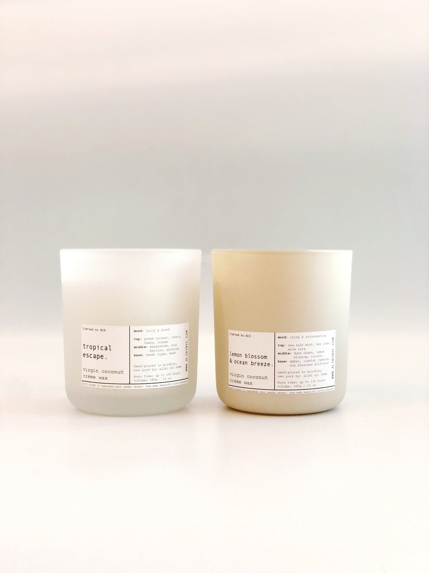 LEMON BLOSSOM & OCEAN BREEZE | VIRGIN COCONUT CRÈME WAX & WOODEN WICK CANDLE – CANDLES