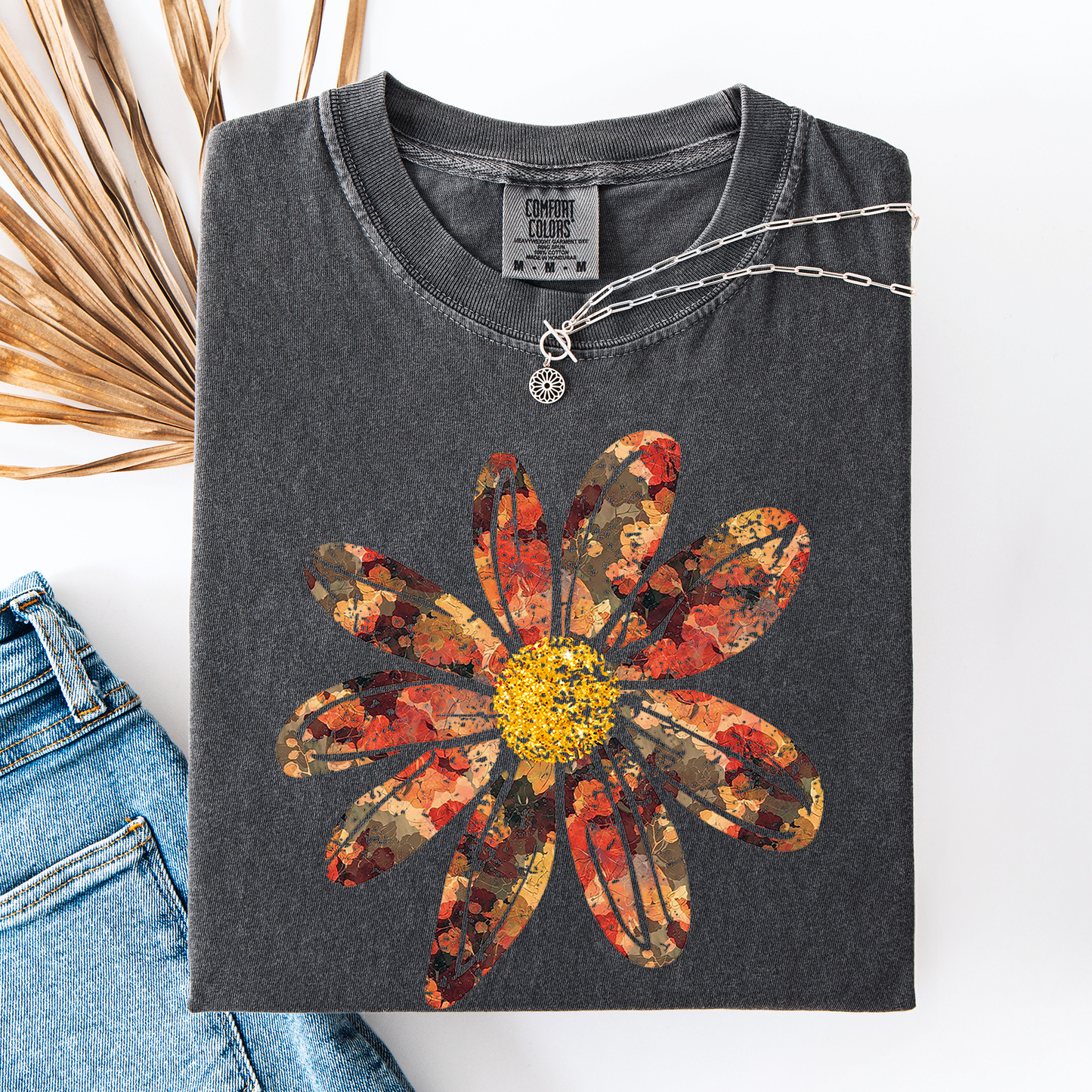 Autumn Flower Comfort Colors T-Shirt