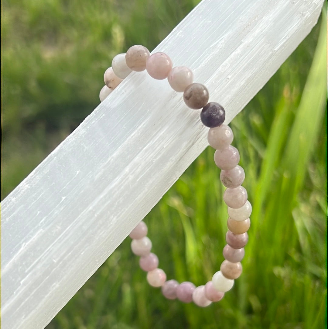 Lilac Mica Stone Bracelet - acceptance & connection