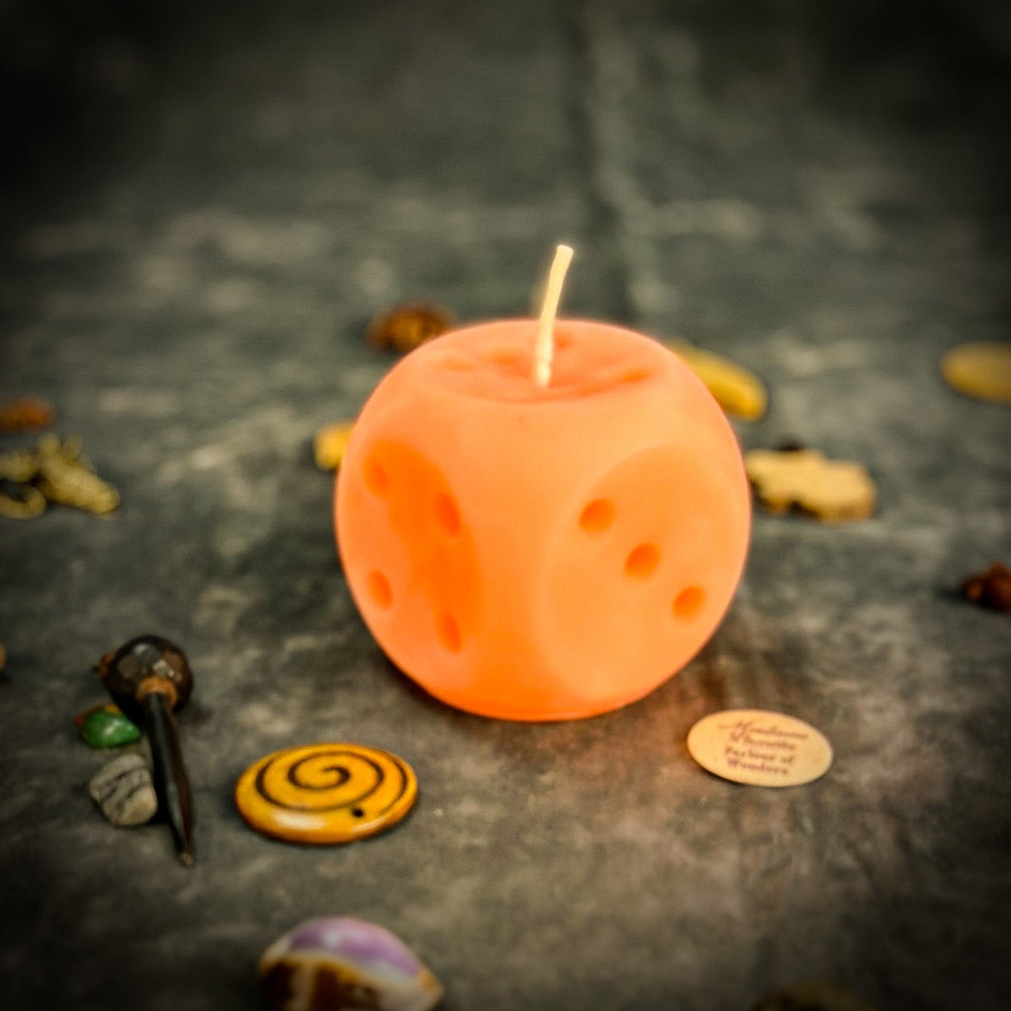 Lucky Dice Spell Candle - Gambling Luck & Money Fortune – Pink (Money from Family) Candle Spell Kit