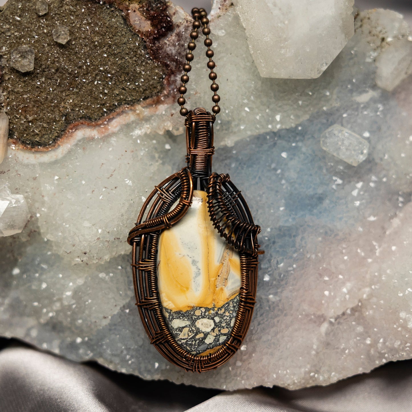 Brecciated Jasper Wire Wrap Crystal Pendant – Wire Wraps