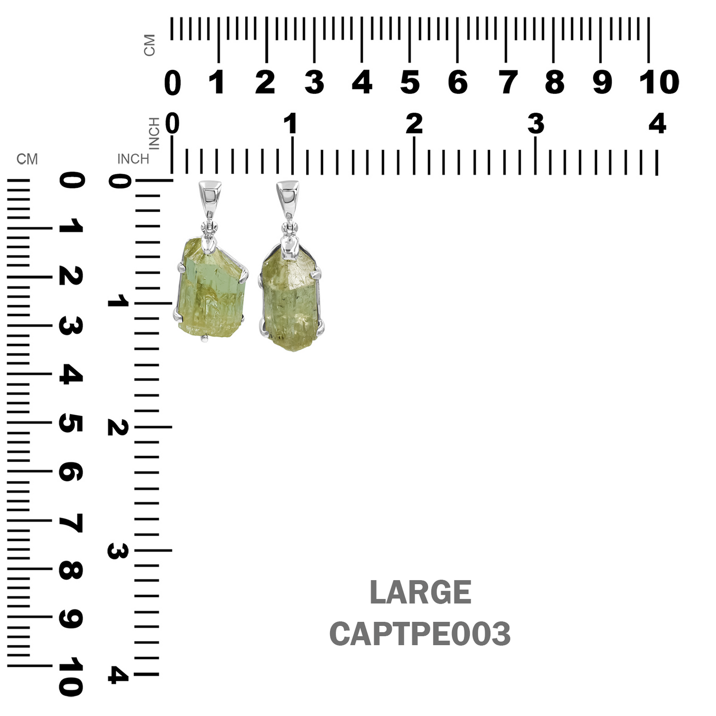 Starborn Green Apatite Crystal Pendant in Sterling Silver