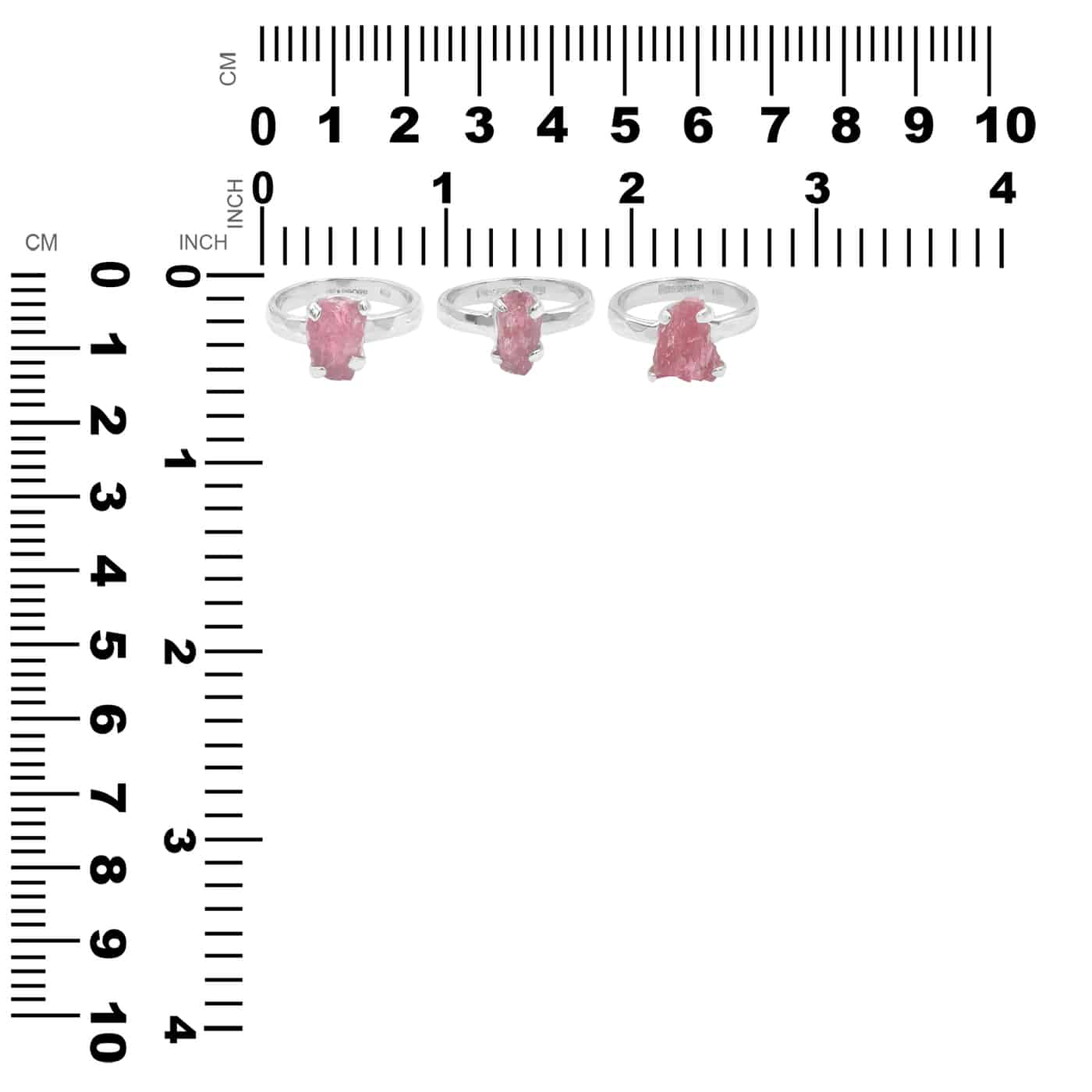 Starborn Rhodonite Crystal Ring in Sterling Silver