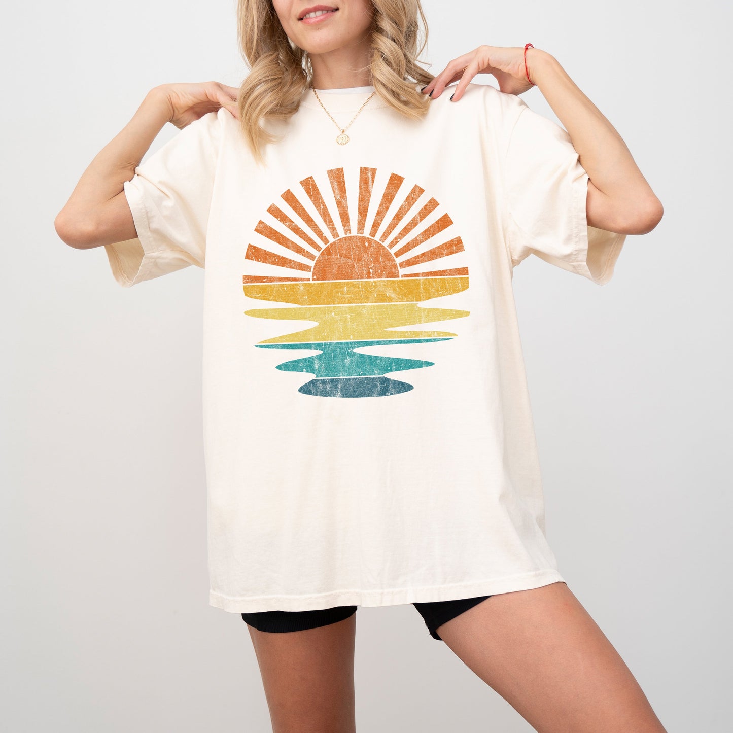 Colorful Sunset, Summer Vibes - Comfort Colors TShirt