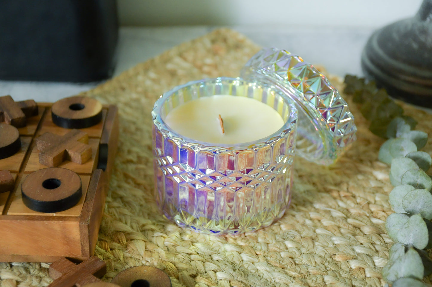 Peach Mango Candle - Beeswax Wood Wick 7-8oz – non toxic candle