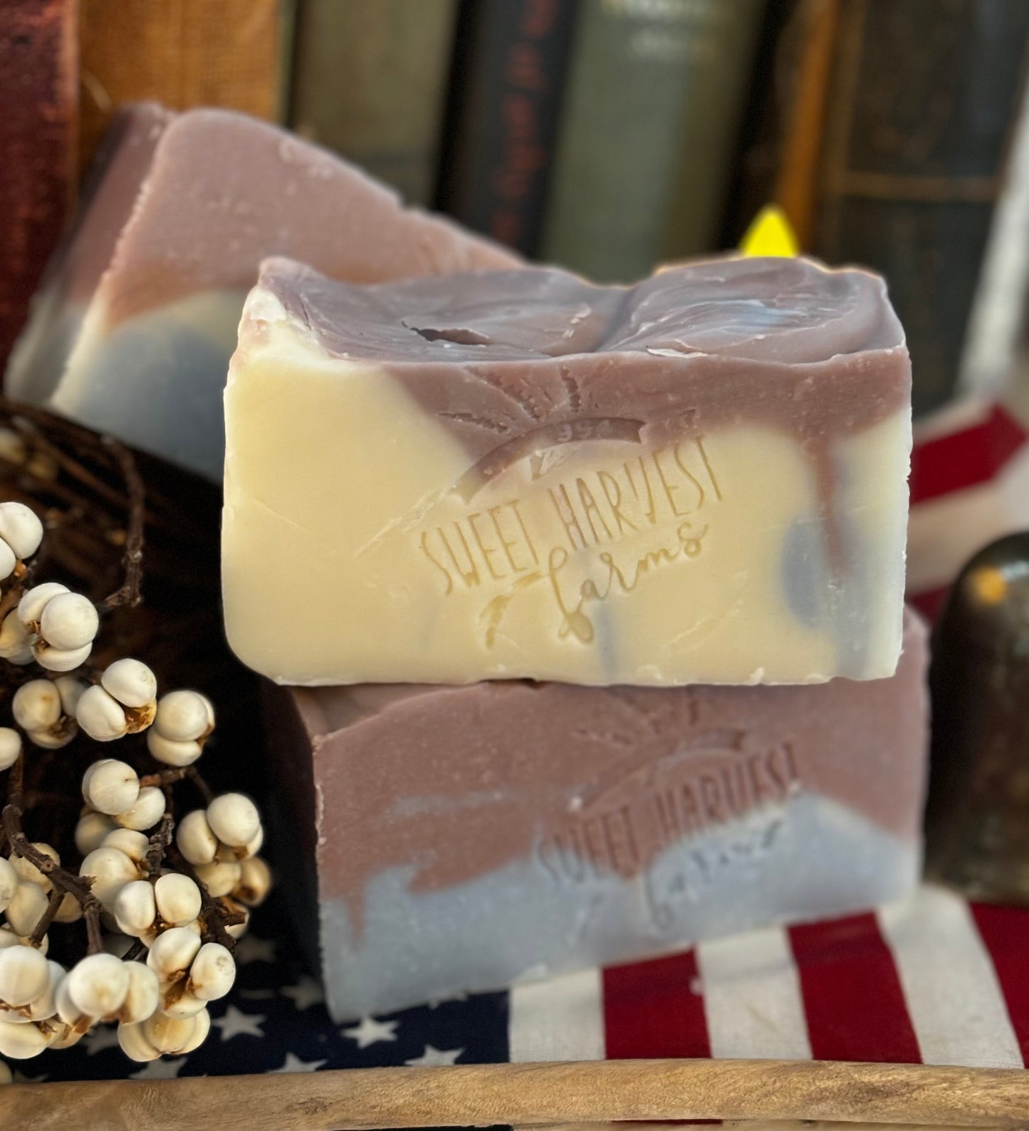 Americana Organic Handmade Soap โ Bold, Bright & Clean | Sweet Harvest Farms