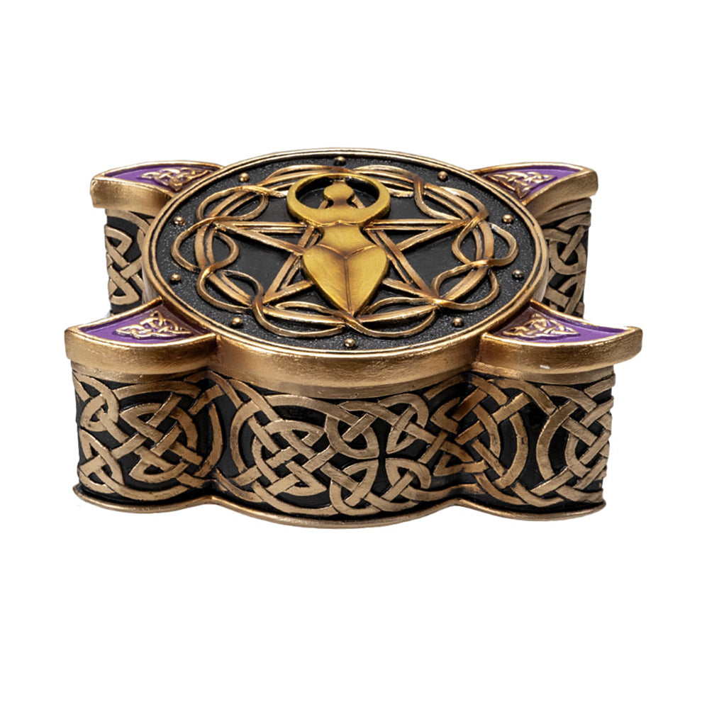 Goddess Triple Moon Resin Trinket Box