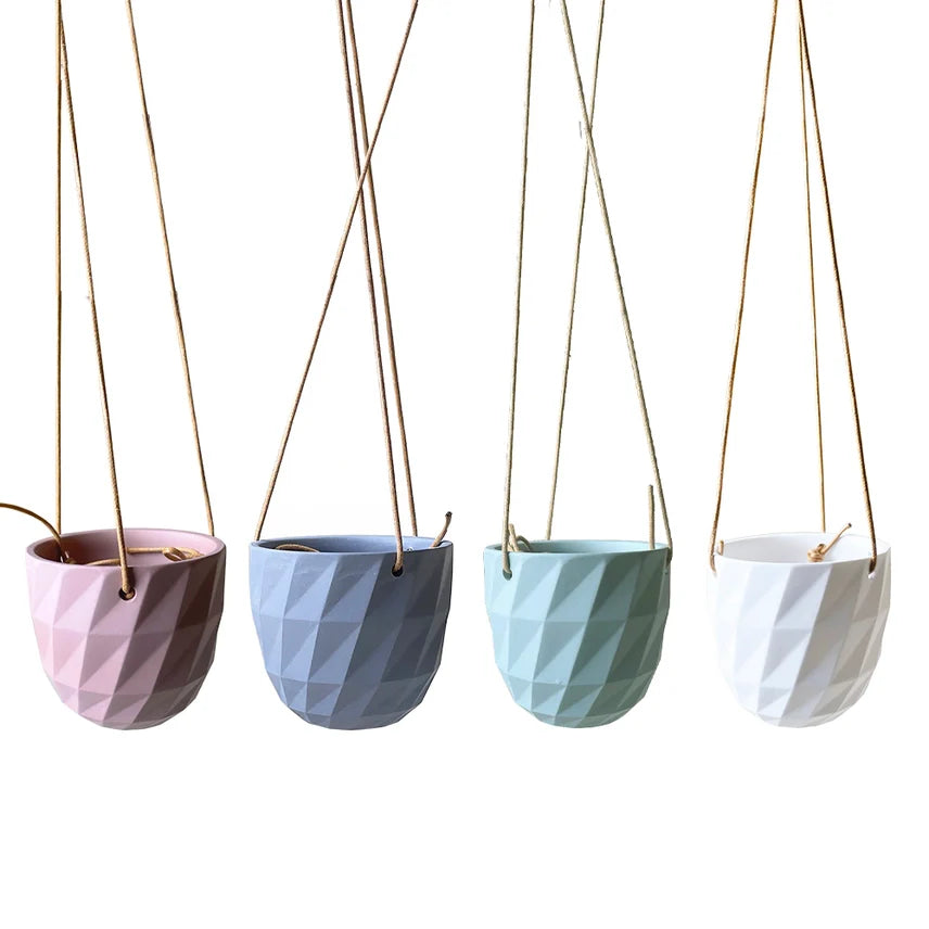Virago Modern Hanging Planter- Grid – plant pot