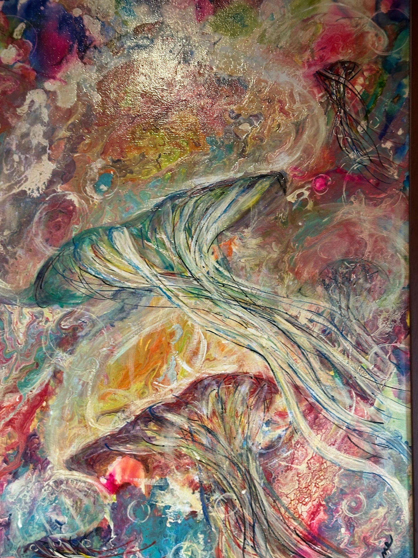 Verlene Beckwith – “I Spy Jellyfish” Acrylic Pour Painting –