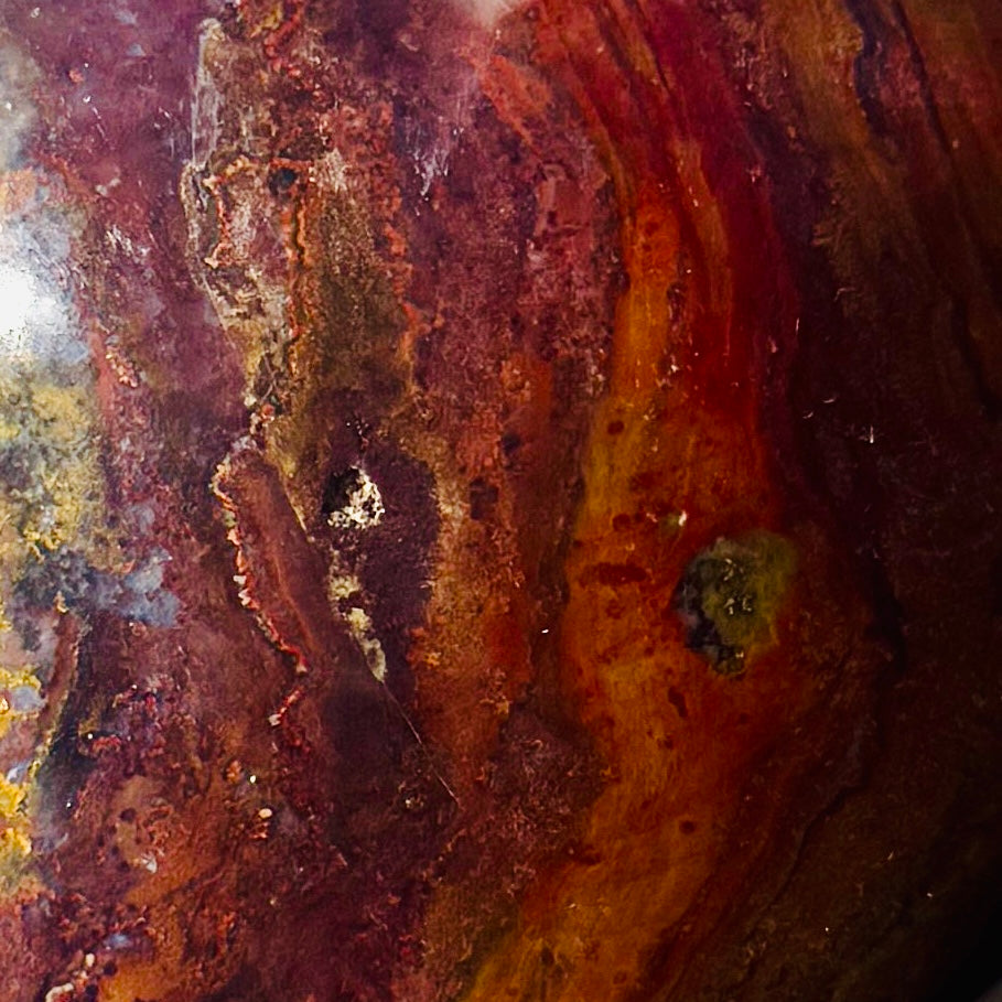 Sunset Jasper Heart Carving – Handpicked Statement Stone –