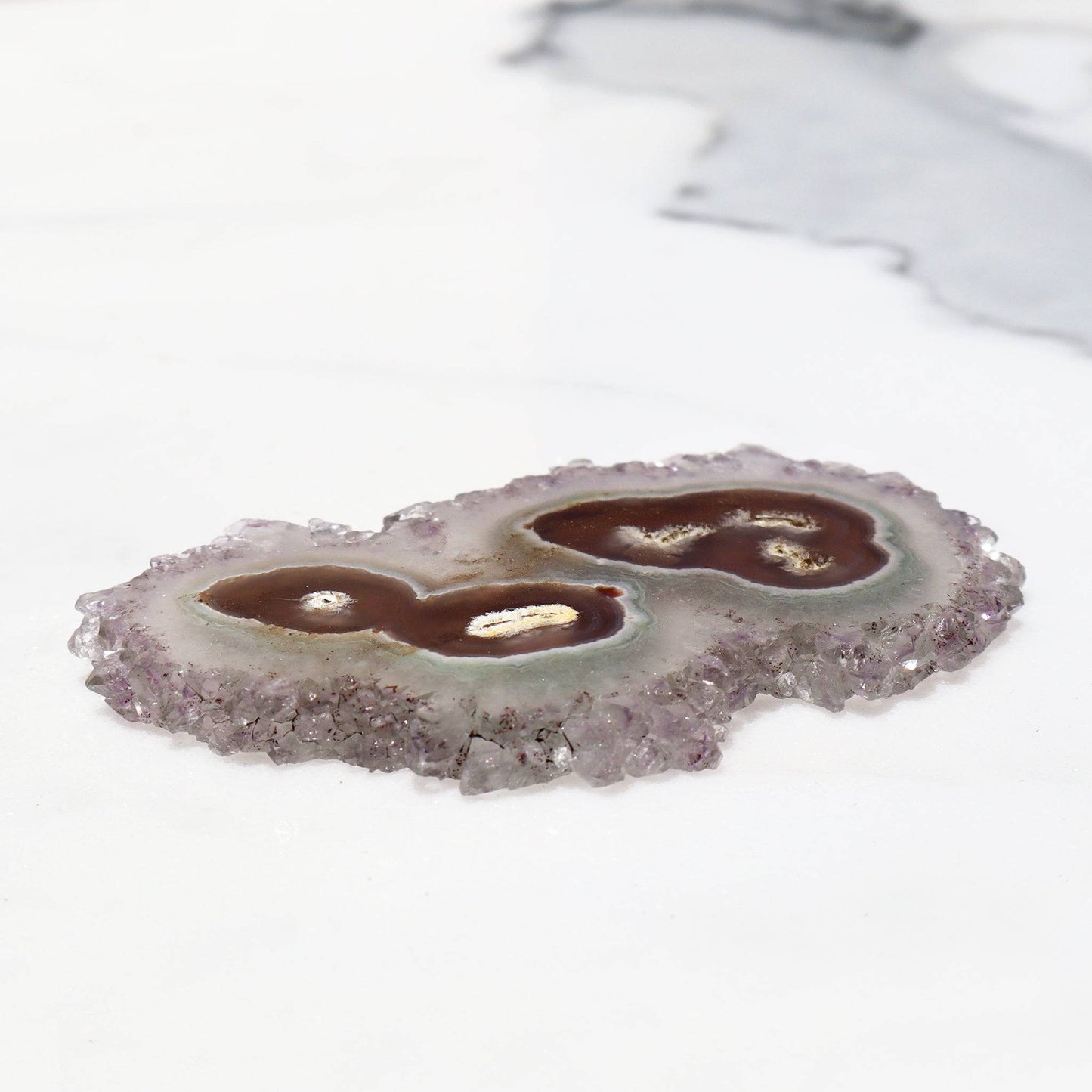 Double Stalactite Slice Specimen