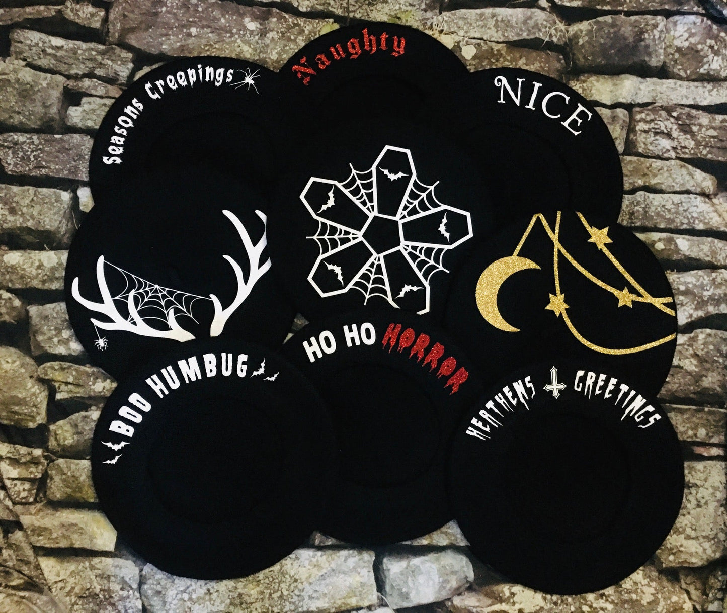 Vegan Beret - Hanging Moon & Stars