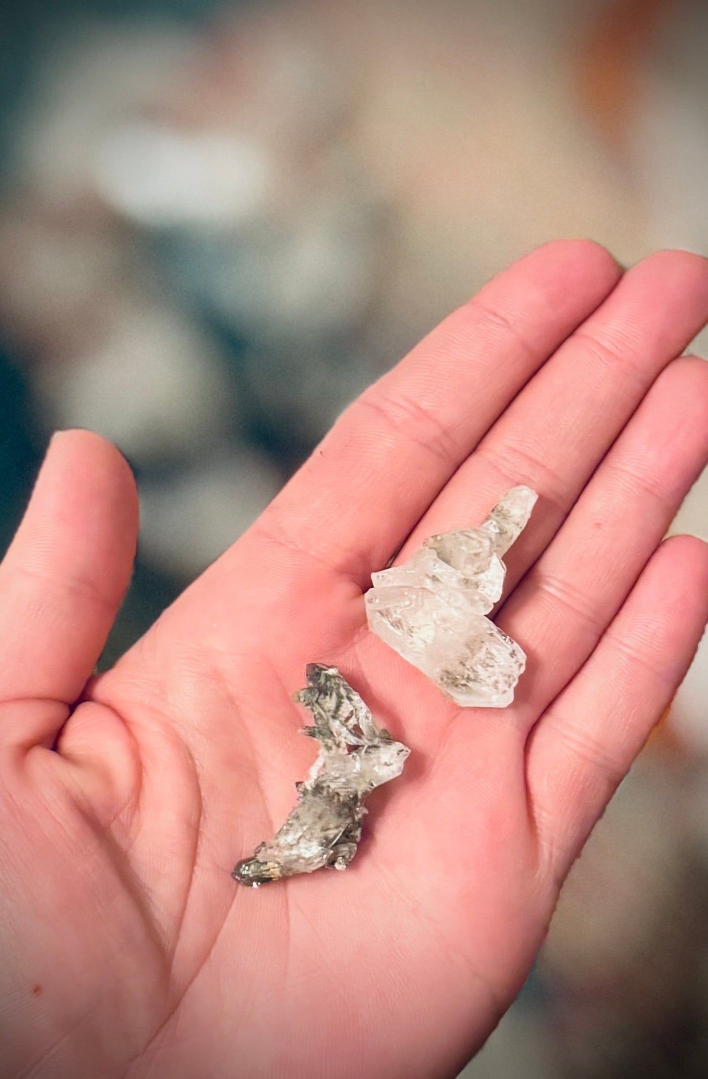 High Quality Quartz Clusters from Brazil, Many with Chlorite Inclusions – 3-4.99 Grams