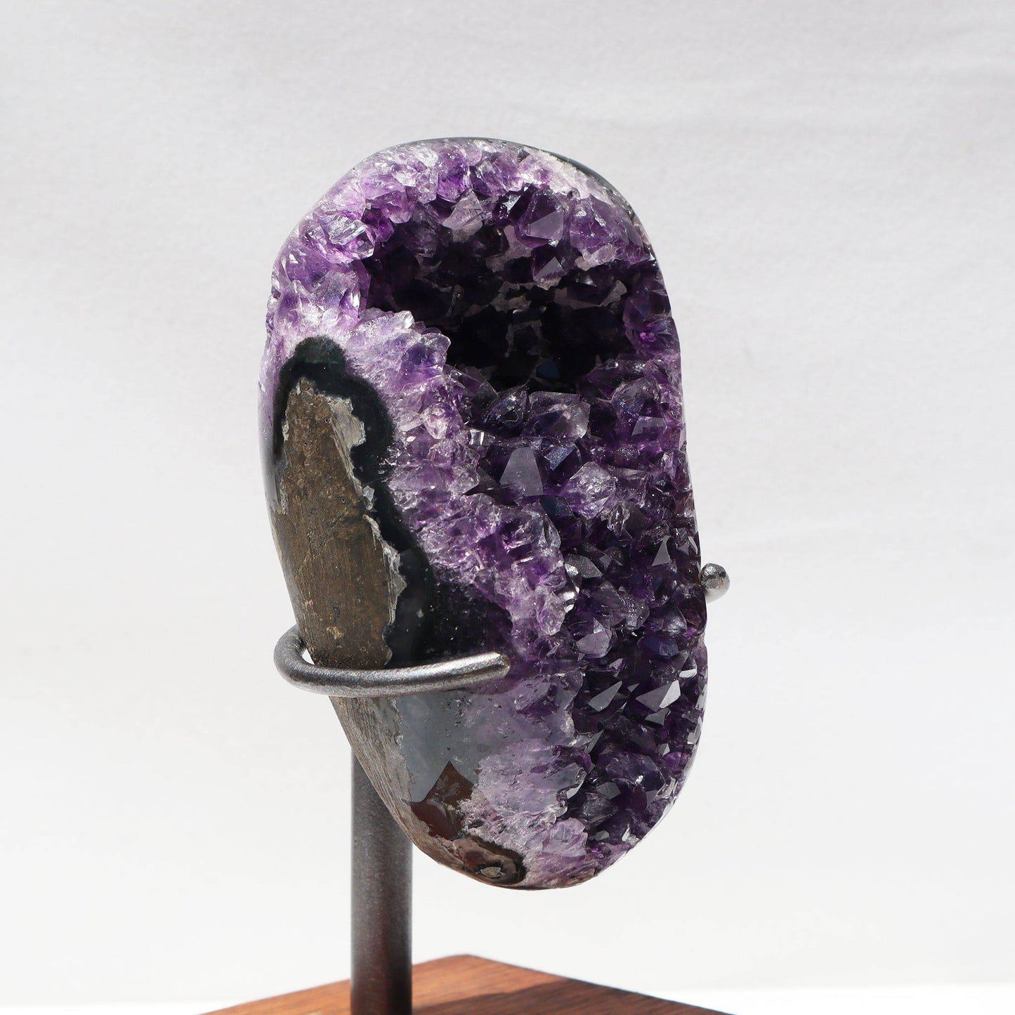 Amethyst Geode on Stand | Rustic Crystal Home Decor โ Amethysts Crystals mounted