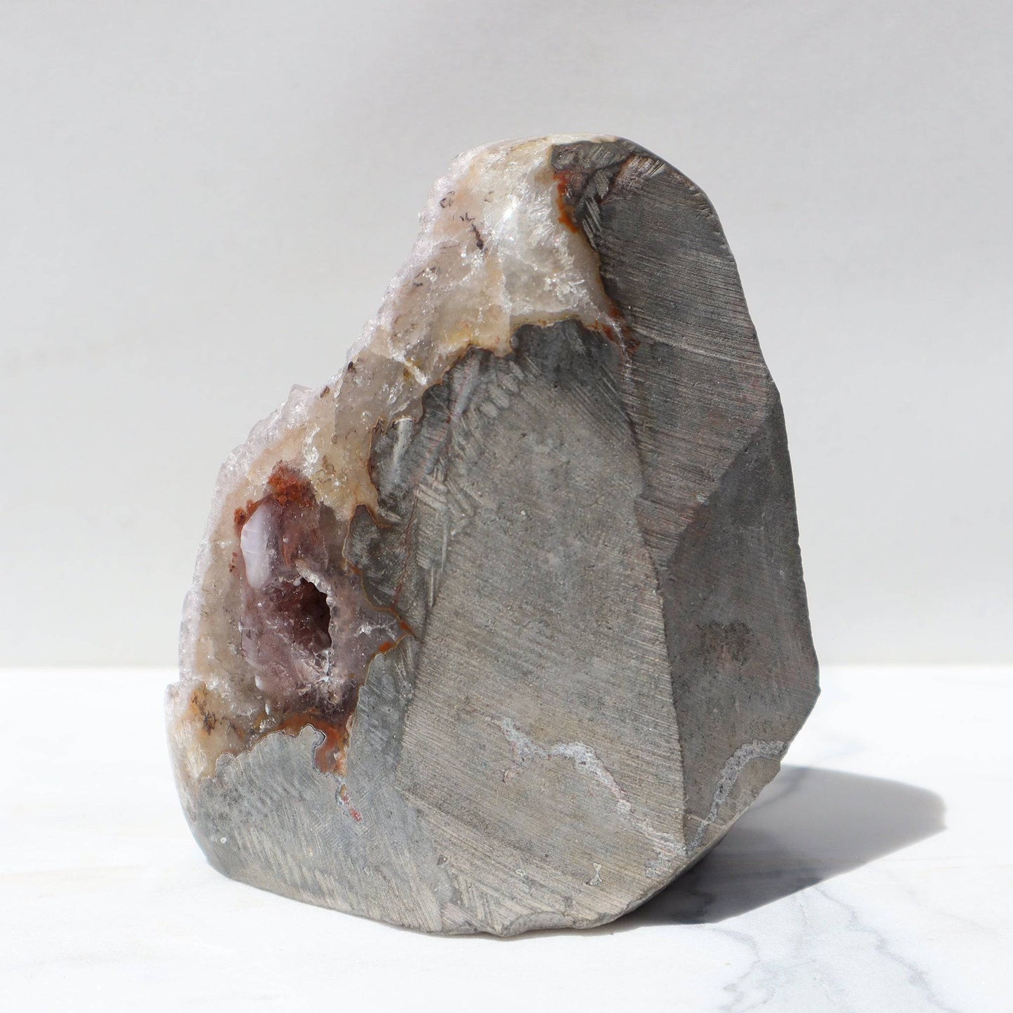 Captivating Rare Color Cathedral – Amethysts Crystals Calcite Rare