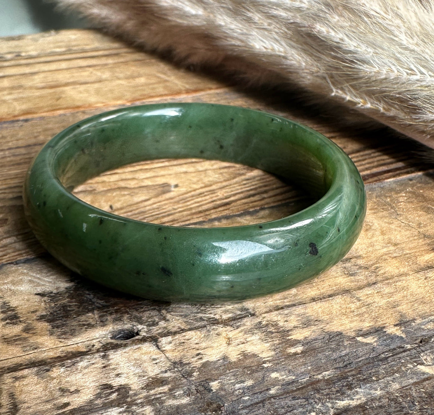 Wide Jade Bangles 15mm – Genuine Nephrite Jade Bracelets, Multiple Sizes