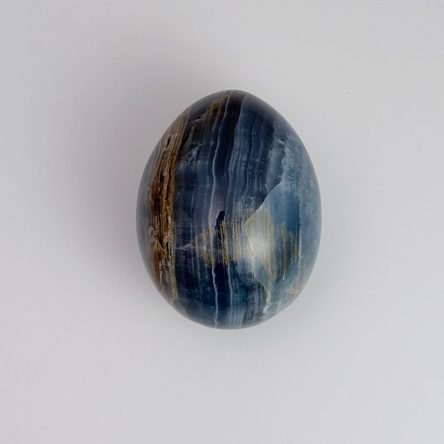 Blue Onyx Spheres (mexico) โ Egg 35 mm