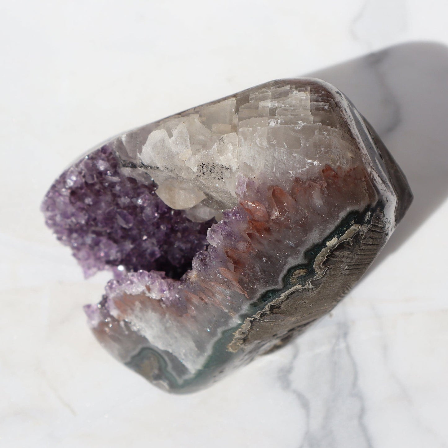 Green Jasper - Amethyst Geode – Amethysts Crystals Calcite Rare
