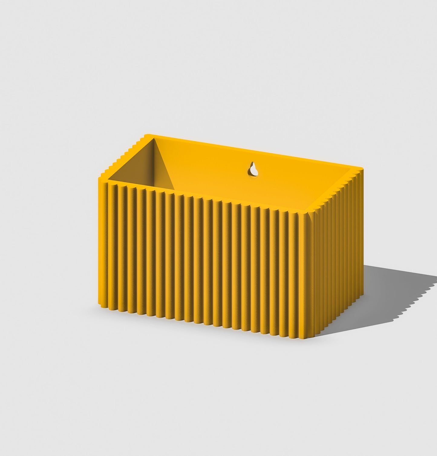 Ribbed Wall Planter Rectangle | 3D Printed Hanging Plant Pot – Wall Planter