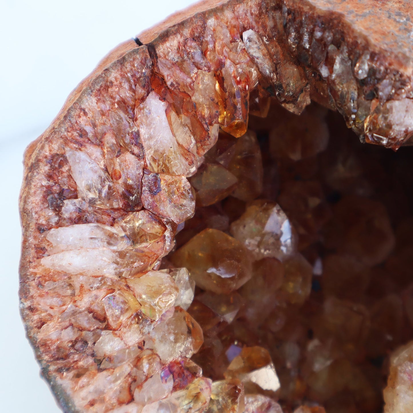 RUST TONED GEODE – Citrine Quartz Geode