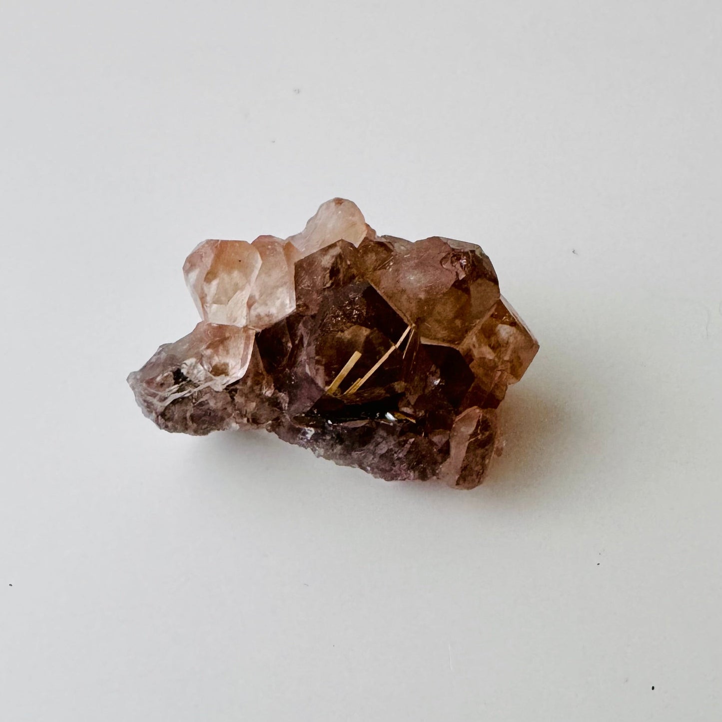 Rutilated Smoky Quartz – Dark multi point .358 lb