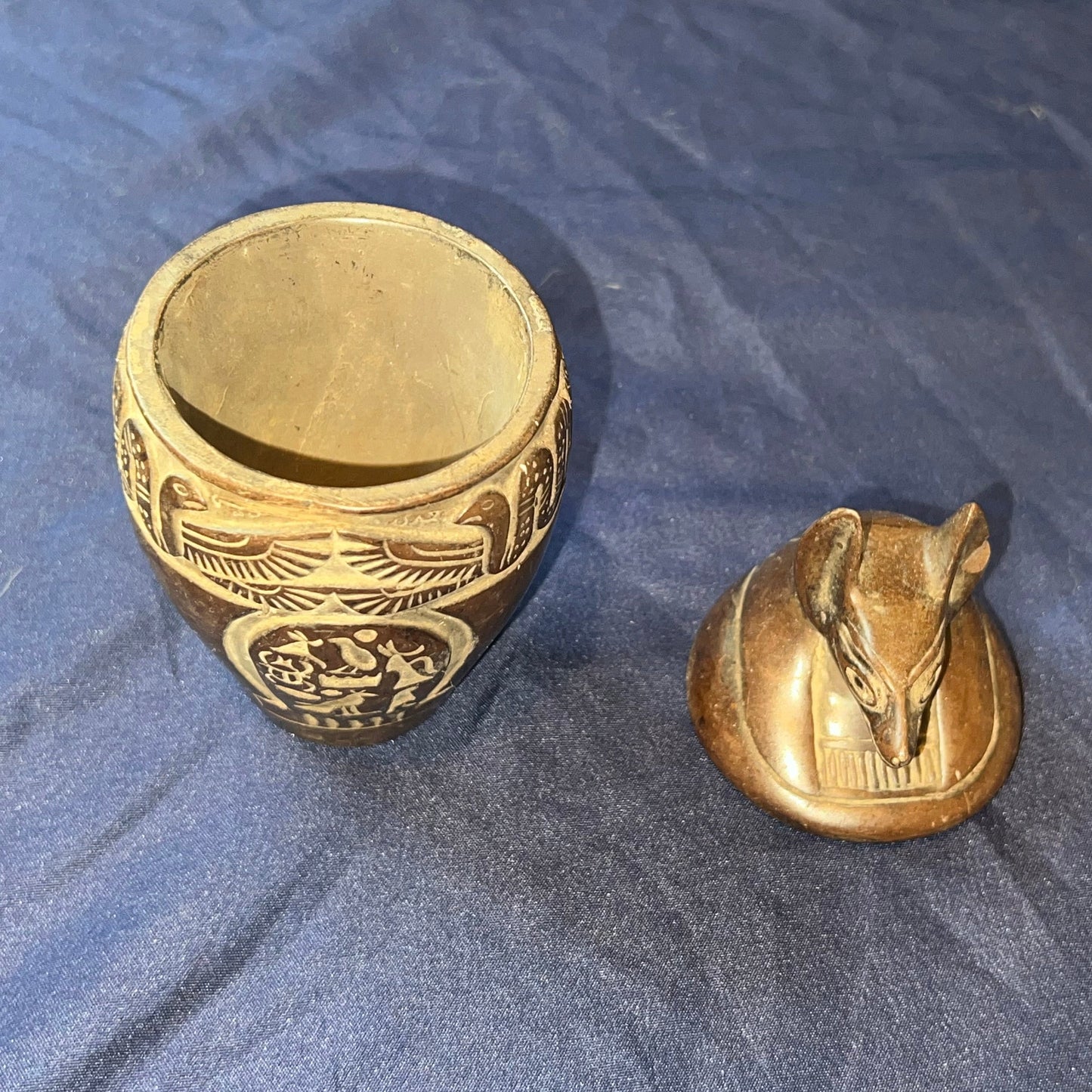 Egyptian Jackal Dummy Canopic Jar –