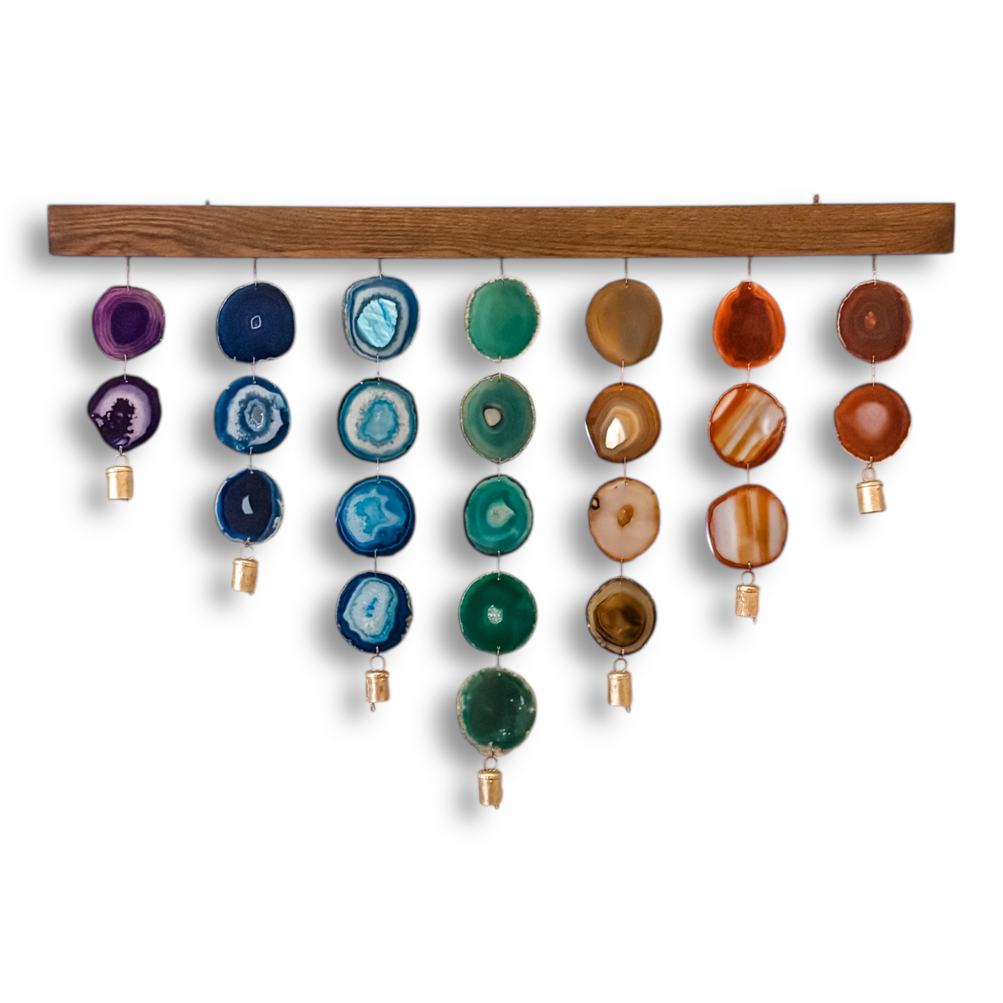 36-Inch Chakra Uma Agate Wall Hanging