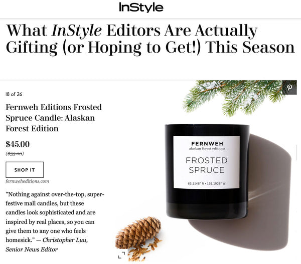 Frosted Spruce Soy Candle – Spruce, Cedar & Amber, 11 oz – Scented Soy Candle