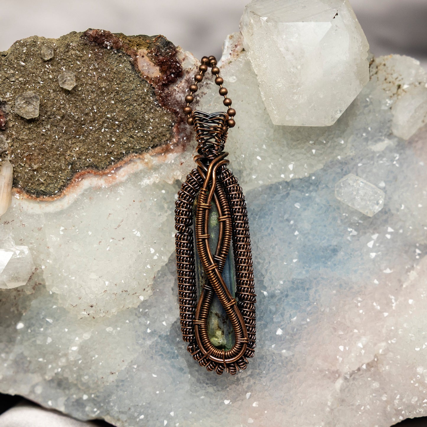 Kyanite Wire Wrap Crystal Pendant – Wire Wraps