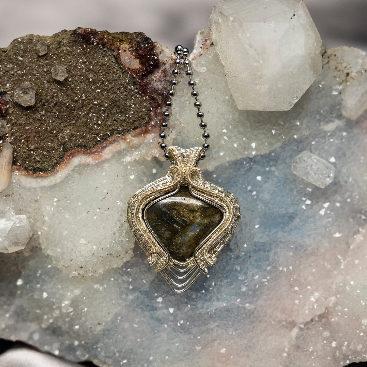 Labradorite Wire Wrap Crystal Pendant – Wire Wraps