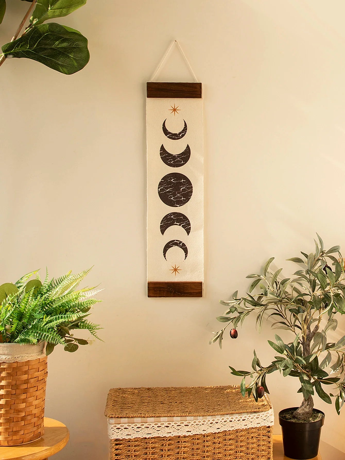 Butterfly & Moon Phase Banner Tapestry