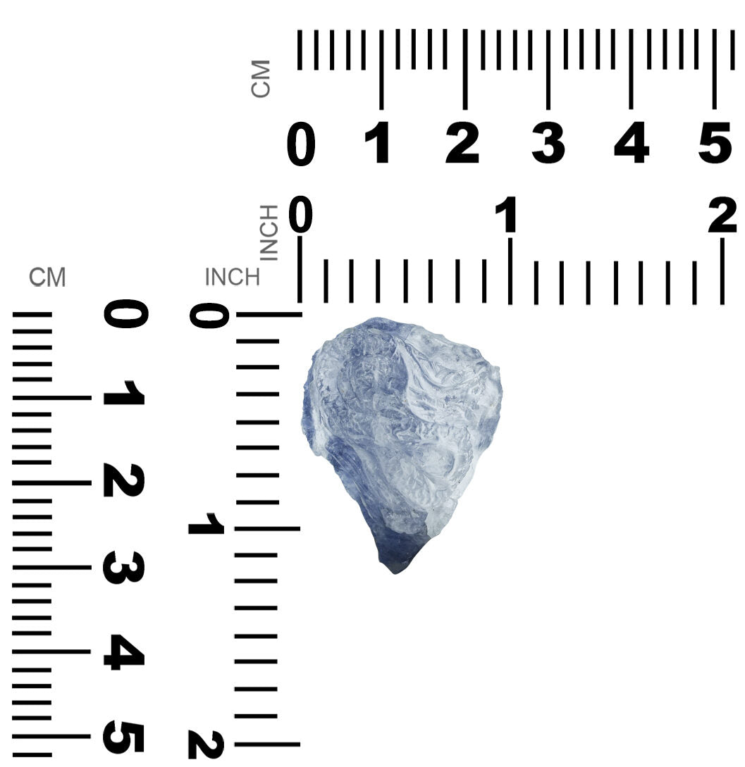 Blue Dumortierite in Quartz Crystal Dragon Carving 39 cts - 1 Piece – RP - Regular Price