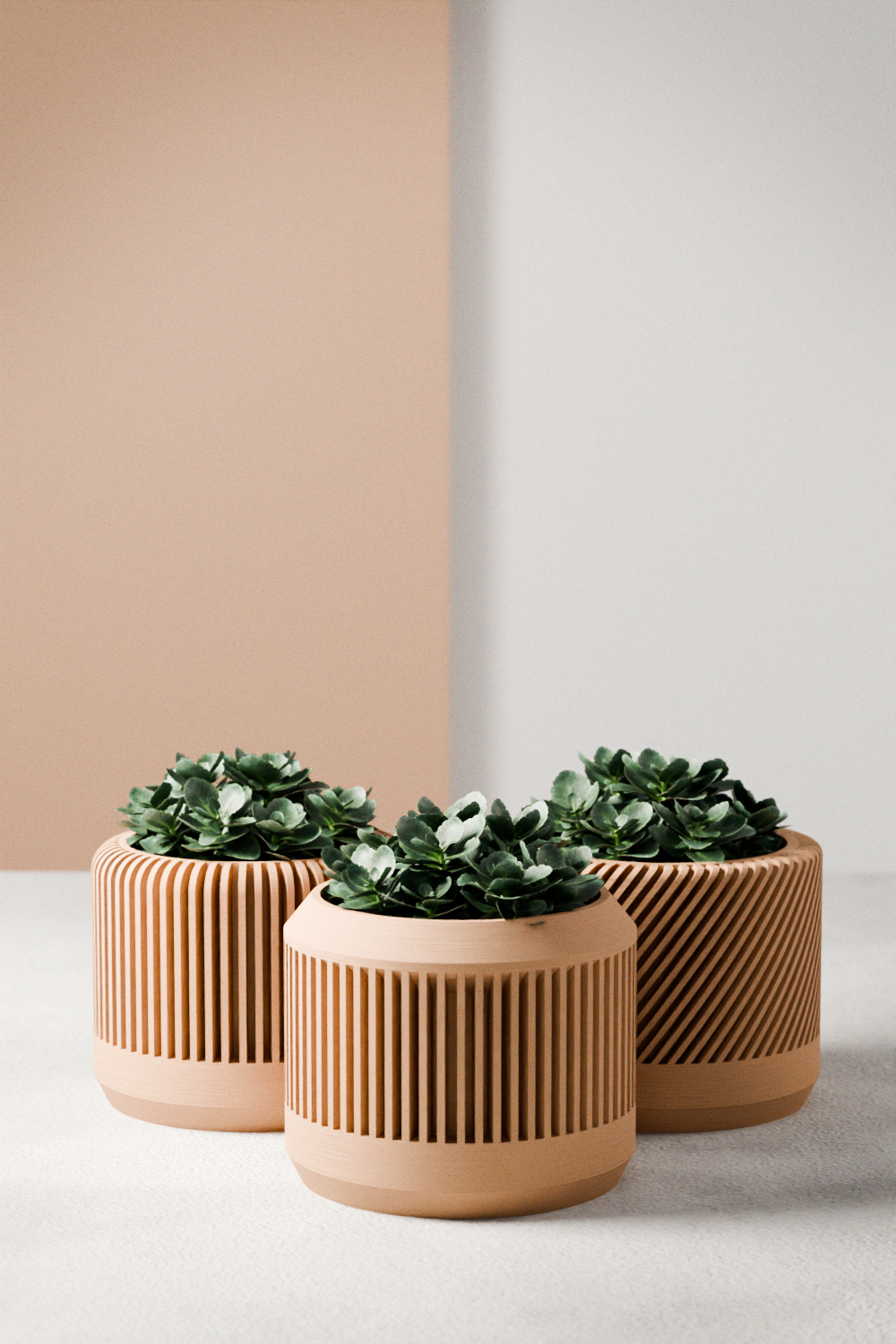 minimalist plant pots BAMBOO Planter Set