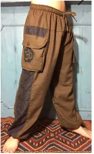 Unisex Cotton Om Cargo Pants