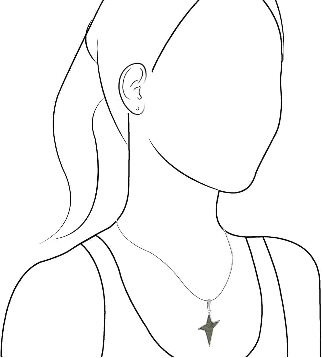 Starborn Muonionalusta Meteorite Star Pendant in Sterling Silver