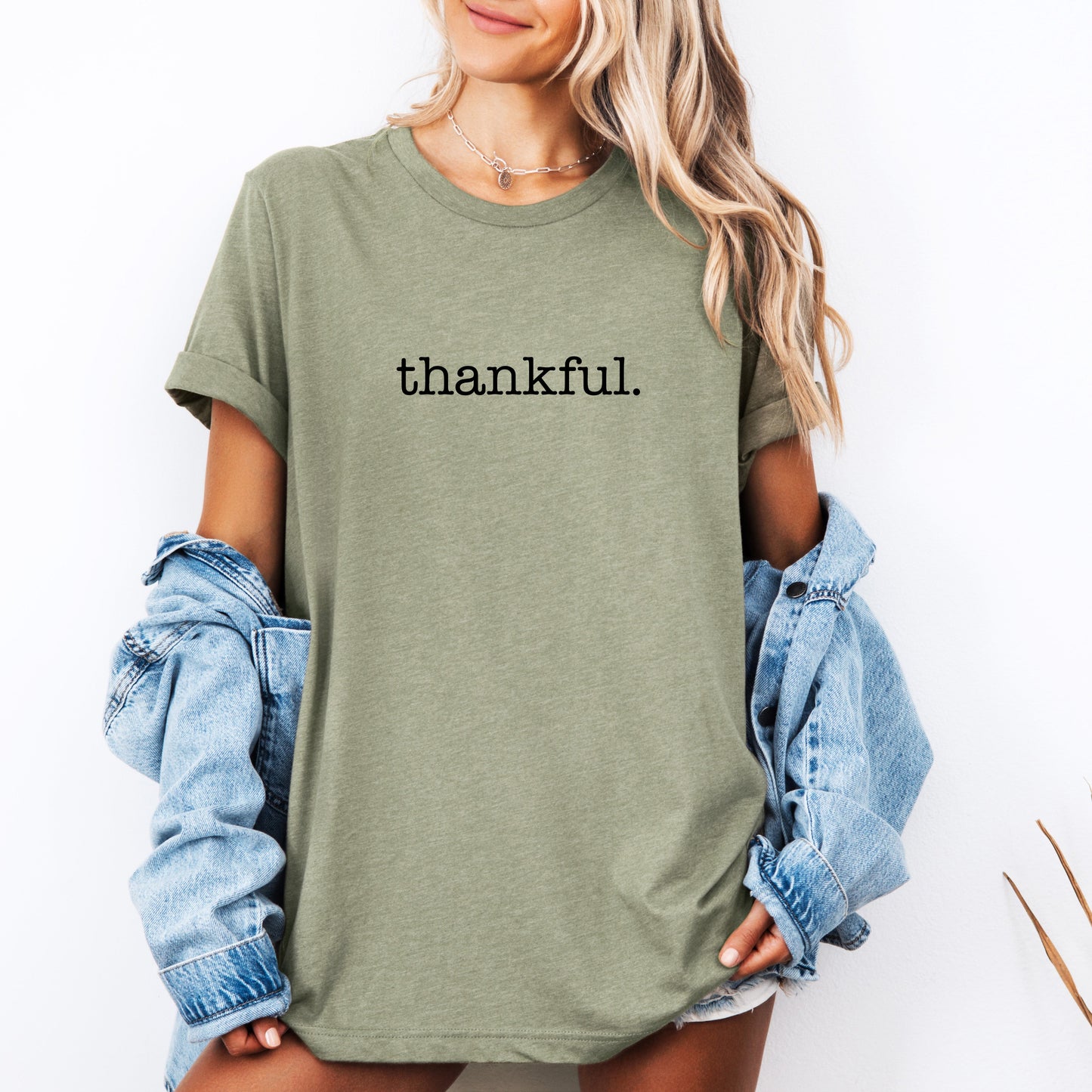 Thankful, Minimalist, Thanksgiving, Autumn, Fall, Tshirt
