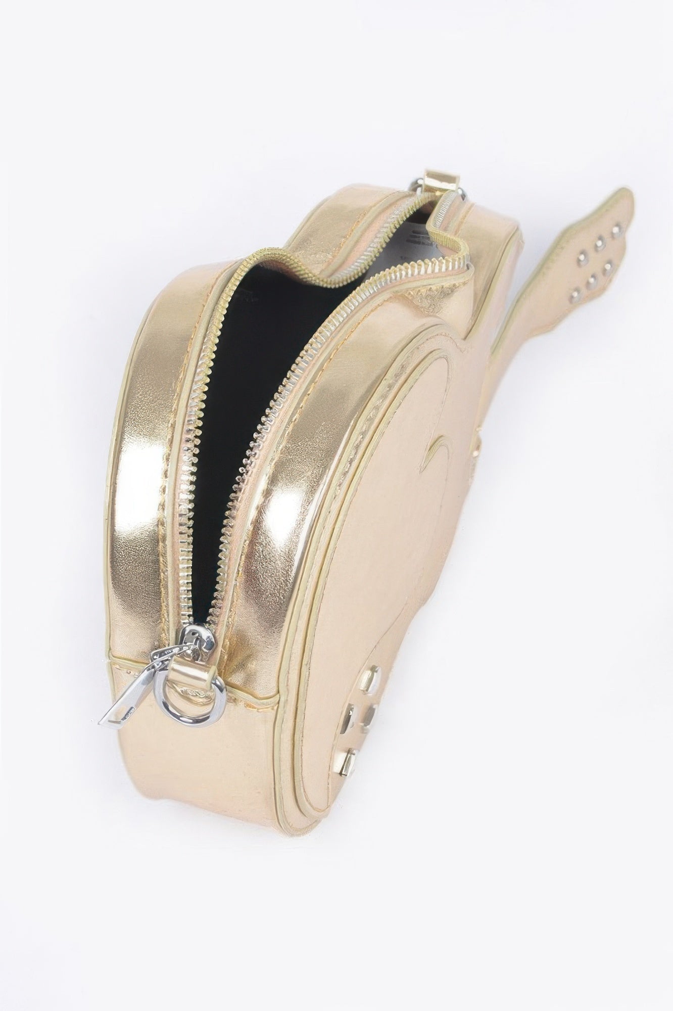 Metallic Faux Leather Guitar Novelty Bag –