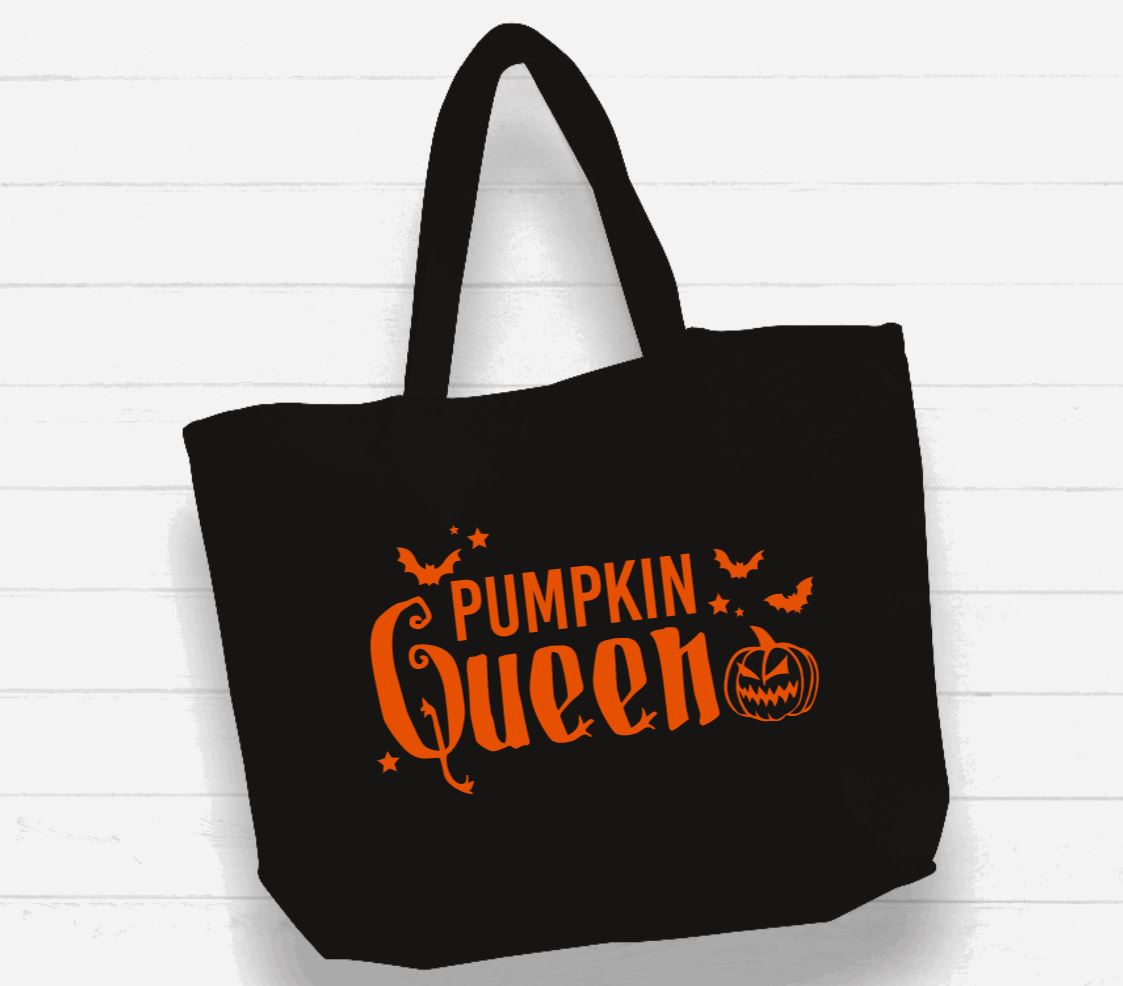Beach Bag / XL Tote Bag - "pumpkin queen"