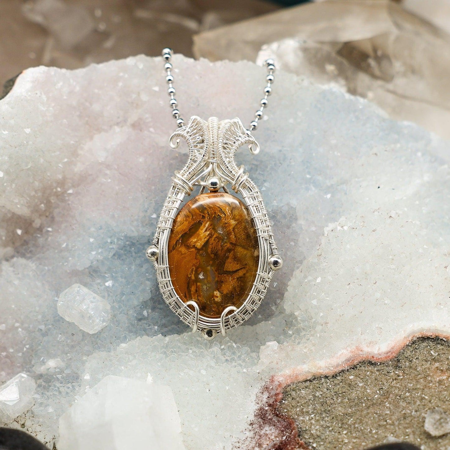 Yellow Jasper Wire Wrap Crystal Pendant – Wire Wraps