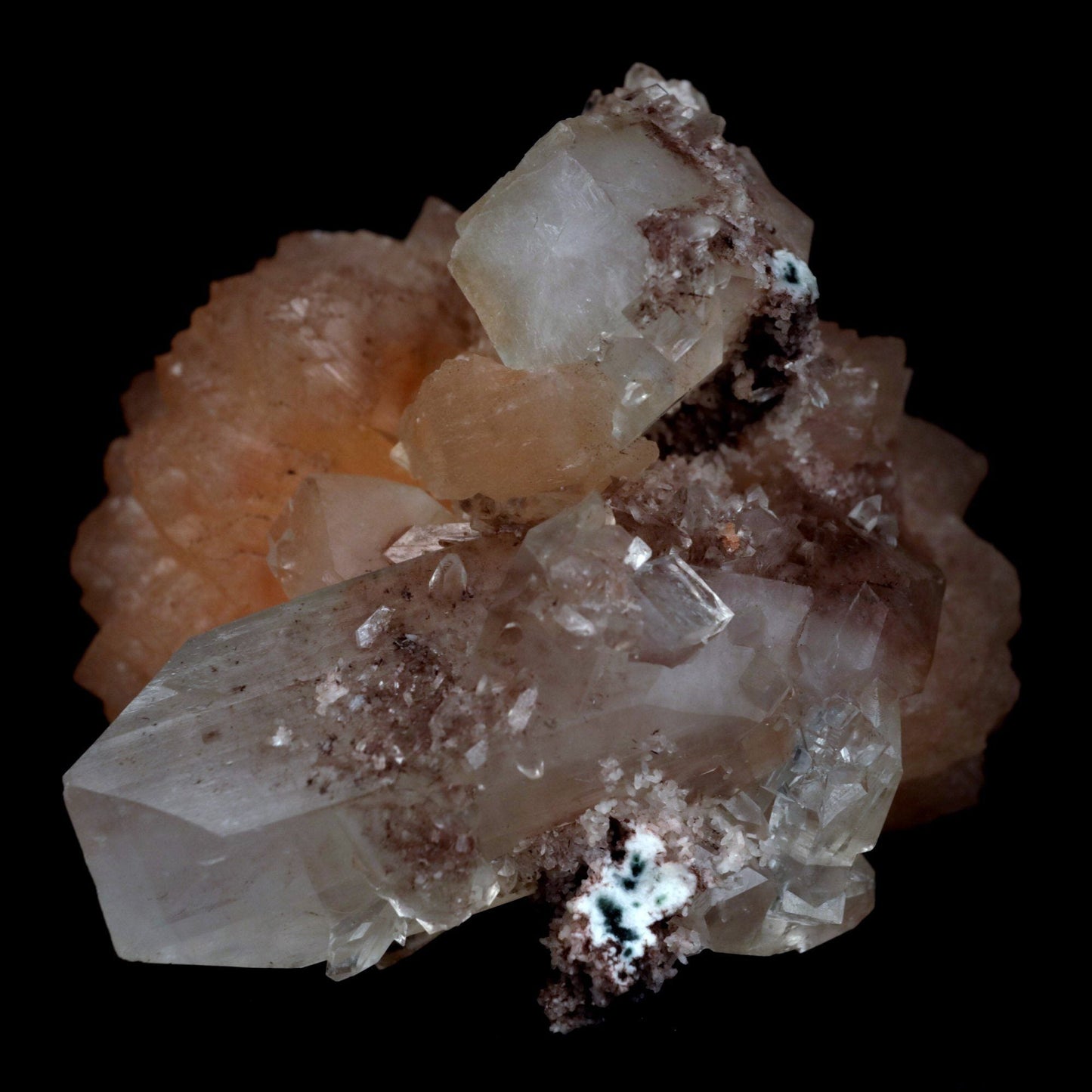 Apophyllite With Stilbite Perfect Bow-Tie formation Natural Mineral Specimen # B 4796