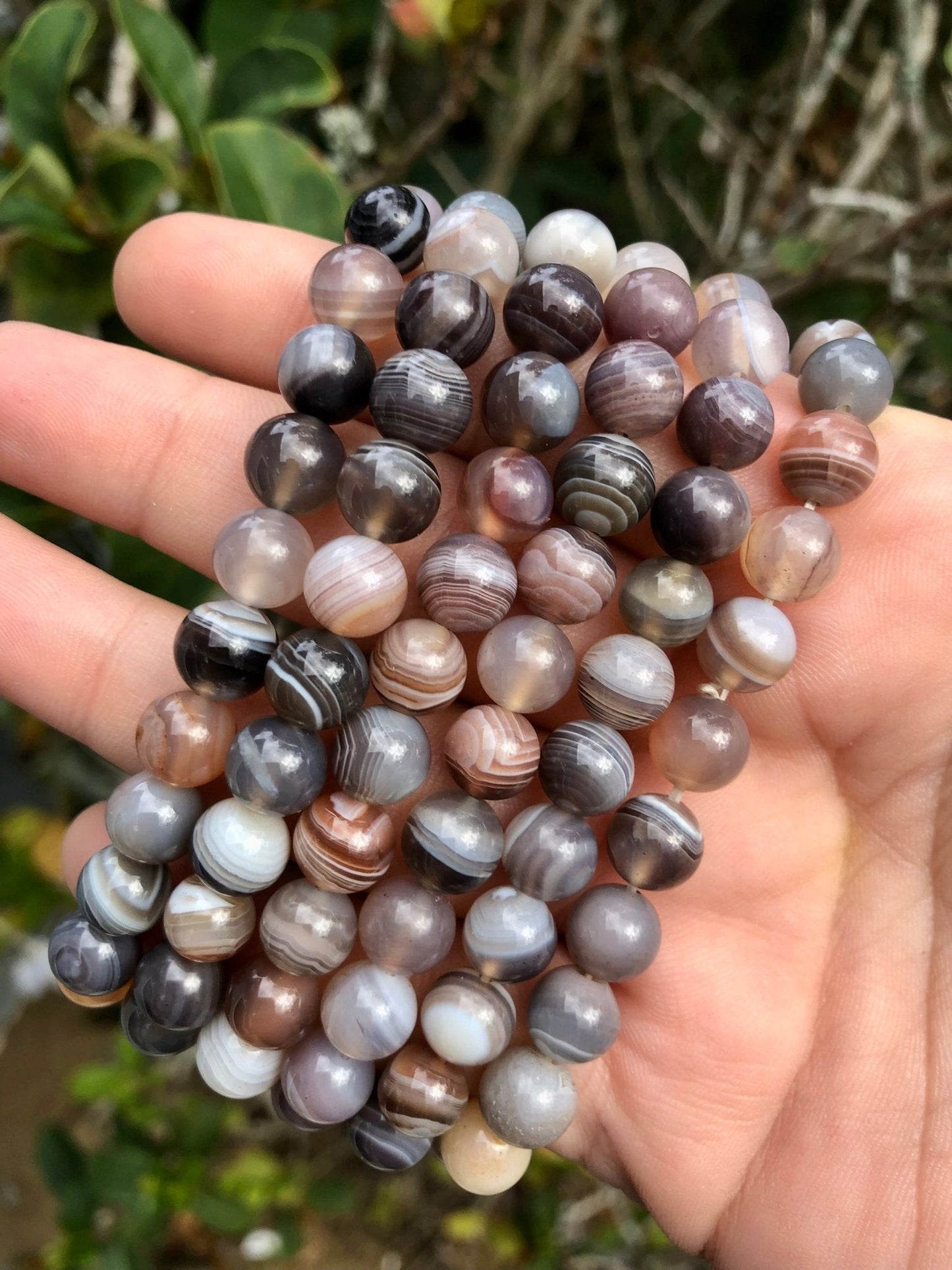 Botswana Agate 8mm Bead Bracelet – Grounding & Protection