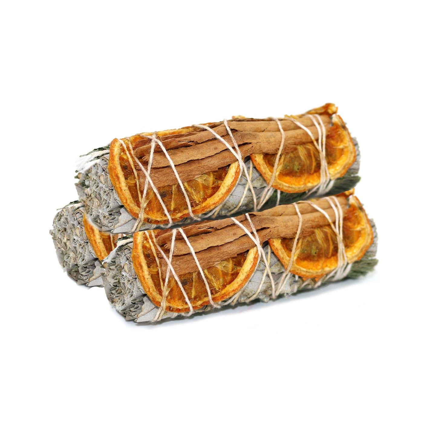 Cinnamon, Orange & White Sage Smudge Stick (4 in.)